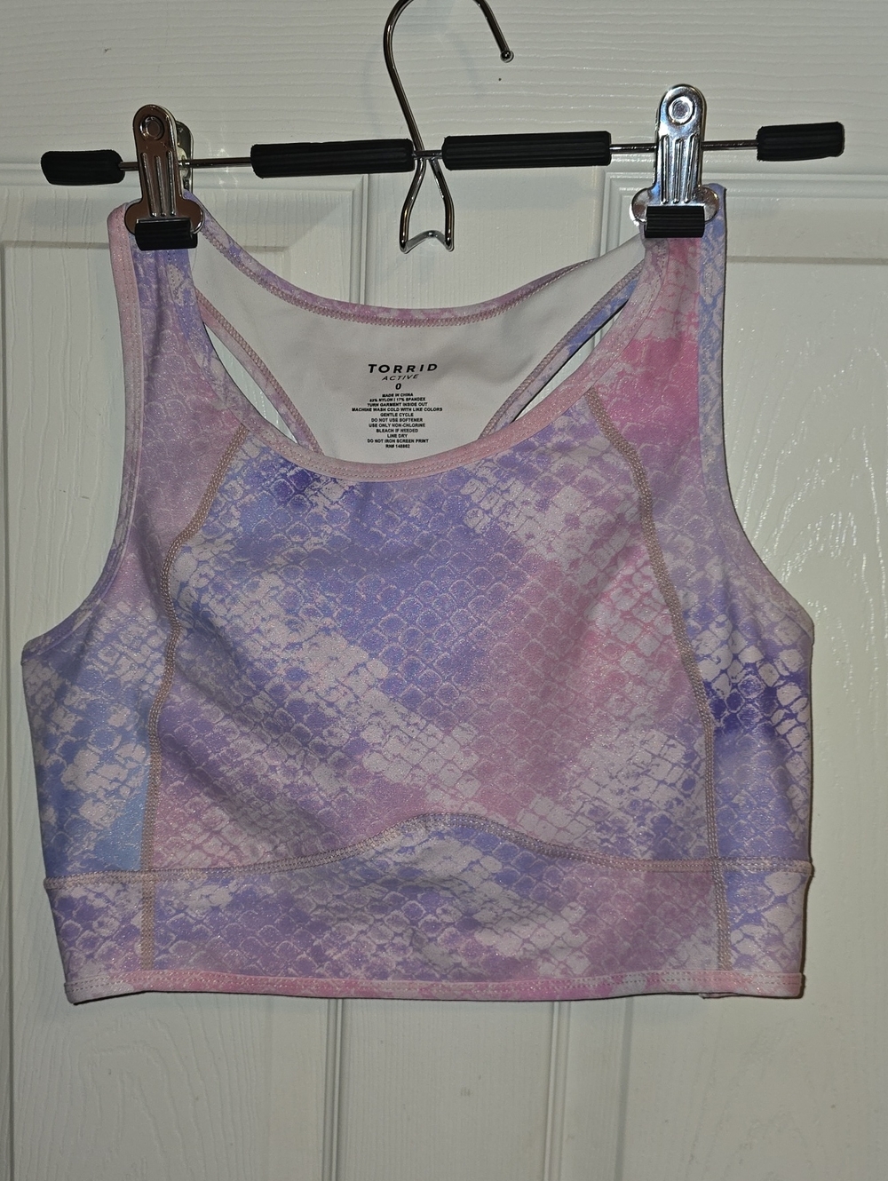 torrid Lavender & Pink Tie-Dye Racerback Sports Bra